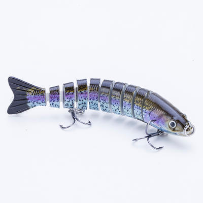 FISHING LURE 4INCH 10 JOINTED TROUT SWIM BAIT - YL05B-Y