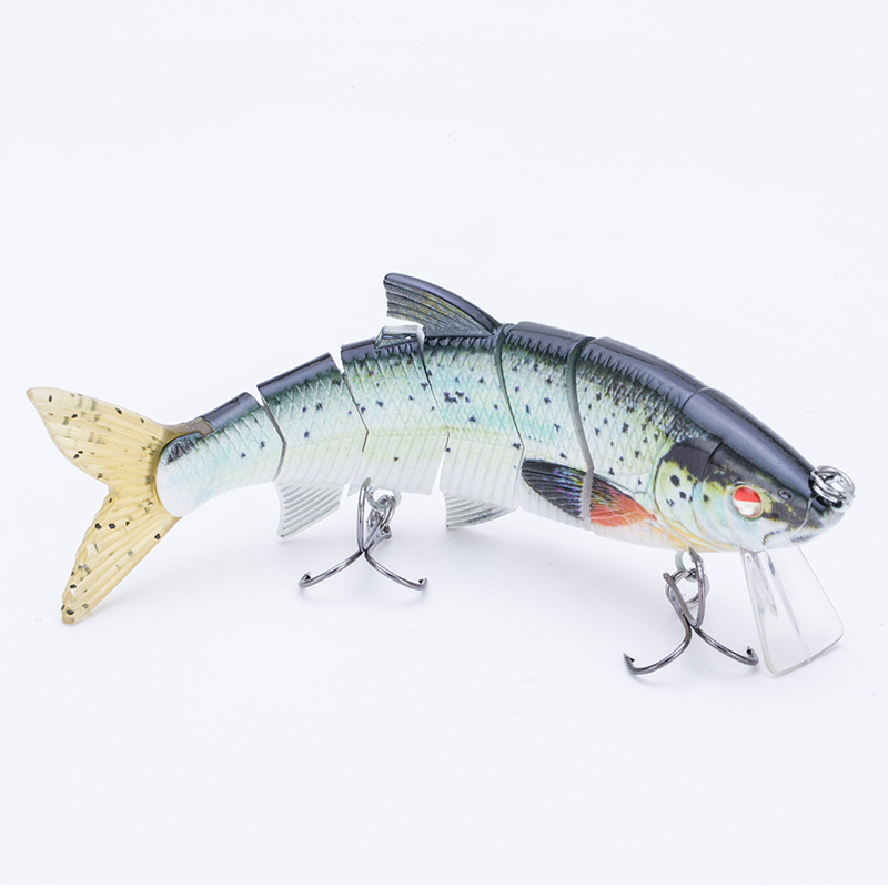 FISHING LURE 6INCH 6 JOINTED SOFT TAIL SWIM BAIT FOR BASS FISHING - YL20-M