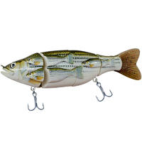 FISHING LURE 6INCH THREE SMALL BABY ON THE BODY 4 JOINTED SOFT TAIL SWIM BAIT - YL17-S