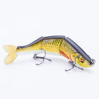 FISHING LURE 6.6INCH 3 JOINTED SOFT TAIL "S" SWIMMING ACTION SWIM BAIT - YL18B-S