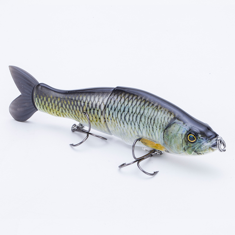 FISHING LURE 5.4INCH 2 JOINTED SOFT TAIL MAGNET TIGHT ON BELLY SWIM BAIT - YL19-S