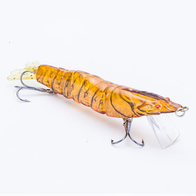 FISHING LURE 5INCH 3 JOINTED SOFT TAIL SHRIMP SWIM BAIT - YL26-M