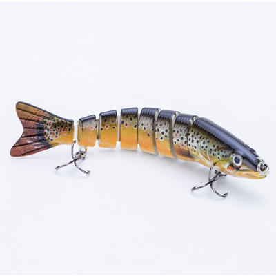 Factory nature color fishing rainbow trout swim bait --- YL05C-Y
